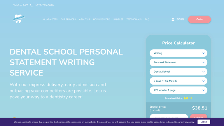 DentalSchoolPersonalStatement.com review