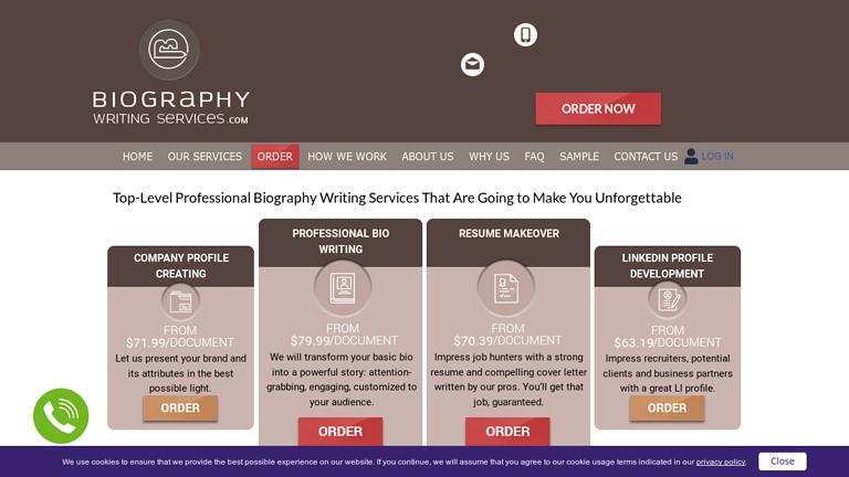 BiographyWritingServices.com review